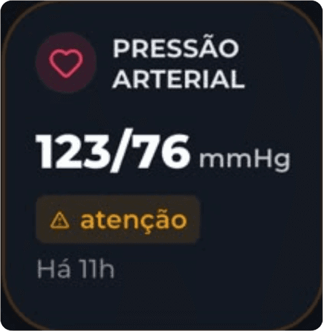 Pressão Arterial: 123/76 mmHg — atenção